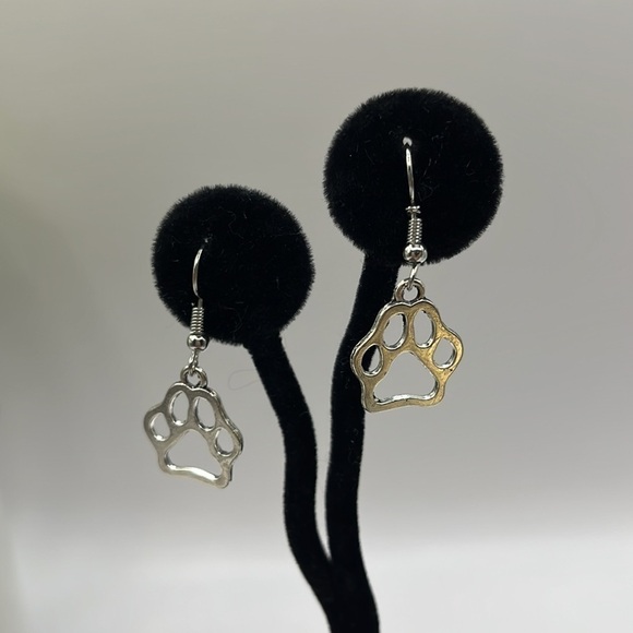 Earrings with Paw Charms Stainless Steel Cute Pet lovers Paws Game-day! Lovers - Picture 9 of 10